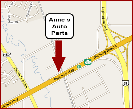 Map of Aime's Auto Parts Location